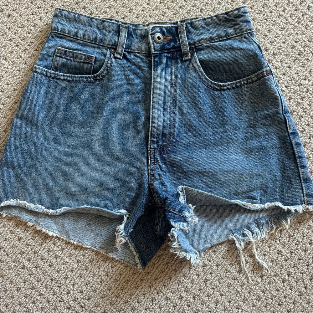 Cotton On Blue Jean Shorts with Frayed Hem